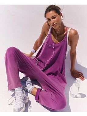 NWT FP Movement by Free People Hot Shot Onesie Mulberry -S